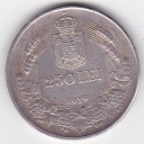 Moneda Argint Romania 250 Lei 1939 Carol II Argint