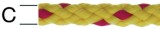 Sfoara polipropilena, rosu + galbena, 8 mm