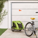 Remorca de bicicleta animale companie, verde textil oxford/fier GartenMobel Dekor, vidaXL