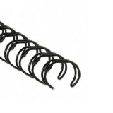 Inele metalice pentru indosariere pas 2:1 diametru 19 mm, set 50 bucati - Negru