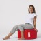 Taburet puf, Round Pouf, Ferndale, impermeabil, Garden Pouffe, 55 x 55 x 30 cm