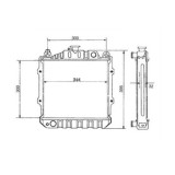 Radiator racire Suzuki Alto (Ec), 10.1985-01.1995, Suzuki Maruti, 1991-1998, Motorizare 0.8 29kw; 0, 8 Benzina, cutie Manuala, dimensiune 336x302x18m