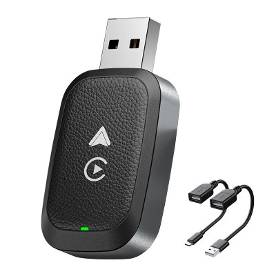 Adaptor wireless CarPlay &amp;amp; Android Auto 2-in-1 ZYTEQ&amp;reg;️ 4101S, iOS 10+ si Android 11+, WiFi 5GHz, Plug-and-Play, control vocal, Bluetooth, negru foto