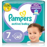 Pampers Active Baby Size 7 scutece de unică folosință 15+ kg 40 buc