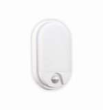 Lampa de exterior 15W 1100lm 4000K alba, ovala cu senzor de miscare lumina naturala 230V IP54