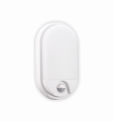 Lampa de exterior 15W 1100lm 4000K alba, ovala cu senzor de miscare lumina naturala 230V IP54 foto
