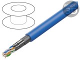 Cablu S/FTP Cat6a Cu LSZH Albastru 500m