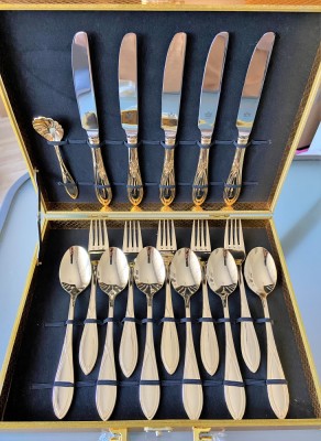 Set Tacamuri - Solingen - aurite - marcate - 6 persoane - 17 piese - Noi ! foto