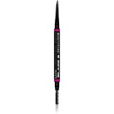 NYX Professional Makeup Blade &amp; Shade creion pentru sprancene cu pensula culoare Black 0.06 g