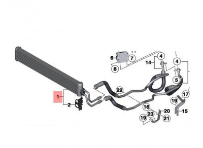 Radiator racire ulei motor, termoflot OEM/OES (Behr) BMW Seria 5 F10/F11, 03.2011-02.2017, motor 535i 3.0 R6 T, 225 kw, benzina, cv automata, 555x84x foto