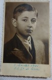 Fotografie tip Carte postala, Baiat in clasa I de liceu, 1941