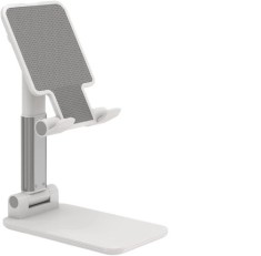 Suport Pentrutelefon Smartphone Sau Tableta pentru Masa Sau Birou - Portabil Pliabil cu Reglaj Multiplu Premium Alb Alb Agatare 20 cm 11 cm 3 cm Alb 1