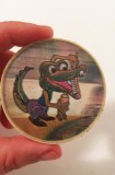 * Insigna vintage URSS, crocodilul Gena din Cheburashka, 5,5cm