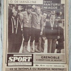 Revista SPORT nr. 4 (219) - Februarie 1968 - Progresul Bucuresti, Nicolae Dobrin