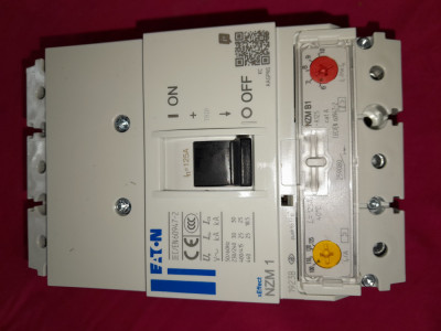 INTRERUPATOR AUTOMAT TRIFAZAT 3P DE 125A NZMB1-A125 ,SWITCH ,HEBLU,USOL EATON foto