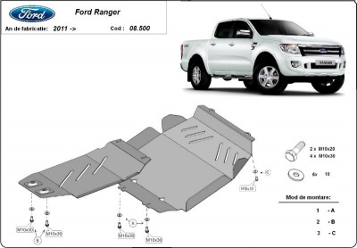 Scut motor metalic Ford Ranger 2012-2019 foto