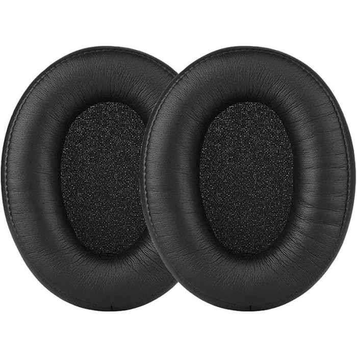 Set 2 bureti Edman pentru casti HyperX Cloud Alpha Gaming, Over-Ear, Piele ecologica, Negru