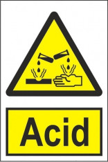 Indicator Acid - Semn Protectia Muncii foto