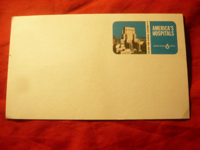 Carte Postala cu 6C marca fixa vigneta Spitale America foto