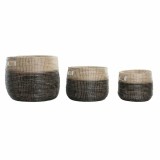 Cumpara ieftin Set de Coșuri DKD Home Decor Gri Natural Iarbă de mare (3 Piese)