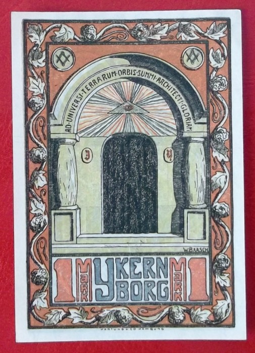 Germania notgeld 1 mark 1921 Ykernborg **