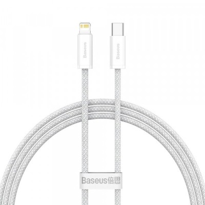 Cablu Date si Incarcare USB-C - Lightning Baseus Dynamic Fast Charging, 20W, 1m, Alb CALD000002 foto