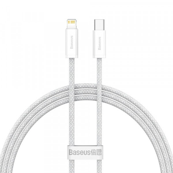 Cablu Date si Incarcare USB-C - Lightning Baseus Dynamic Fast Charging, 20W, 2m, Alb CALD000102