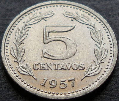 Moneda exotica 5 CENTAVOS - ARGENTINA, anul 1957 * cod 2940 A foto