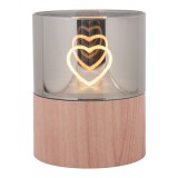 Cumpara ieftin Candela led plastic maro &Oslash; 8x10 cm