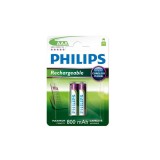 Philips Baterie reincarcabila AAA HR03 800mAh-Conținutul pachetului 1x Blister