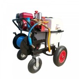 Cumpara ieftin Atomizor profesional Gardelina BSR 200, 200L, 40 bar, Benzina 6.5 CP, Lance Profesionala, Furtun 25M, Roti mari