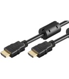 Cablu HDMI2.0 - HDMI2.0 2m 4K Ultra HD 2160p 60Hz cu ethernet eARC 18Gbit/s contacte aurite negru Goobay 61301