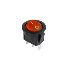 Intrerupator 3 pini ON-OFF rosu 3A 230V cu retinere