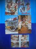 HOPCT LOT NR 1121 -IP-CRACIUN-COLINDATORI-COSTUM-5 CARTI POSTALE-CIRCULATE