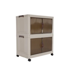 Dulap pliabil alb maro plastic POSA 60,5x38x72 cm