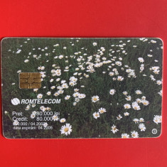 Cartela telefonică de colecție-flori