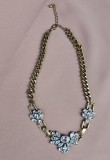 COLIER DIN METAL CU DECOR CRISTALE