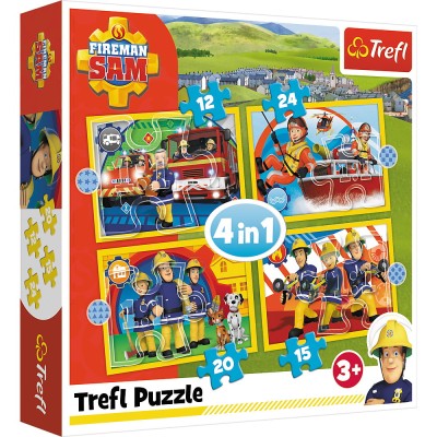 PUZZLE TREFL 4IN1 AJUTOARELE POMPIERULUI SAM SuperHeroes ToysZone foto