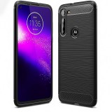 Husa TPU OEM Carbon pentru Motorola Moto G8 Power, Neagra