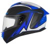 Casca protectie Moto/Cross ATV Filp-UP GSB -Negru/Alb/Albastru, Oem