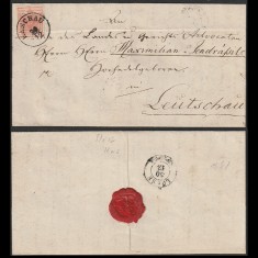 Scrisoare 1851 Kaschau - Locse (Ungaria)