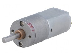 Motor DC cu Transmisie 12V 1.6A Ax Crestătură D 125:1 Metal 20x44 mm