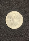 Moneda jubiliară quarter dollar 2001 Rhode Island, America de Nord