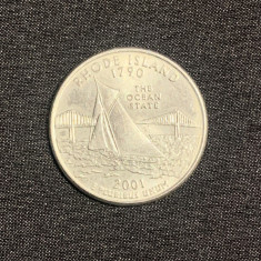 Moneda jubiliară quarter dollar 2001 Rhode Island