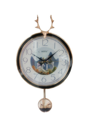 Ceas de perete cu pendul, Silentios, 38 cm, H9304-16 foto