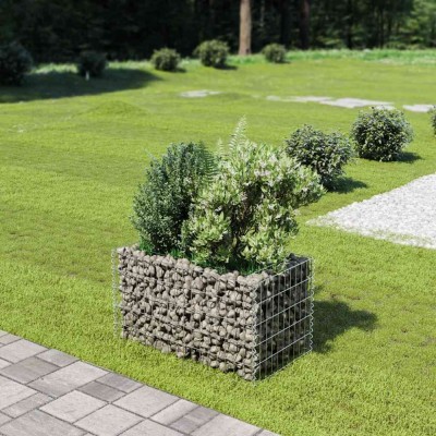vidaXL Strat &amp;icirc;nălțat gabion, 90 x 50 x 50 cm, oțel galvanizat 143569 foto