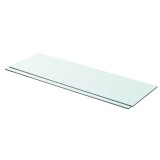 VidaXL Rafturi, 2 buc., 80 x 25 cm, panouri sticlă transparentă