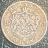 REGELE CAROL I, 50 BANI 1881/MONEDA ARGINT(litera ,,V&quot;)