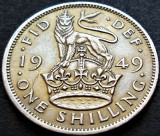 Cumpara ieftin Moneda istorica 1 SHILLING - MAREA BRITANIE / ANGLIA, anul 1949 * cod 339 B, Europa
