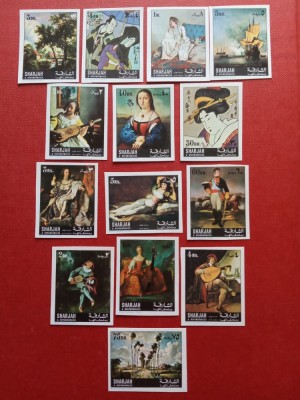 SHARJAH, PICTURI - SERIE COMPLETĂ IMPERF. MNH foto